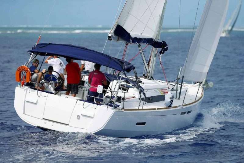 Aft cockpit yacht