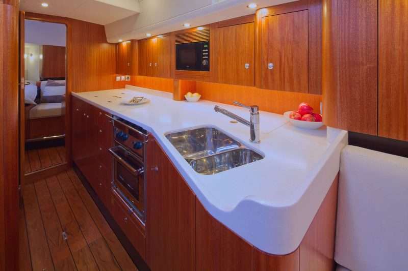 Low narrow galley